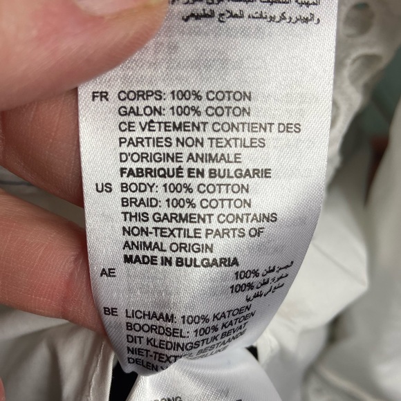 NWT Sandro Chairman Eyelet Lace-Inset Cotton Top - Picture 10 of 10